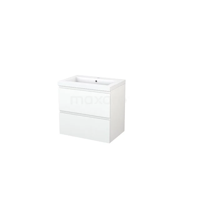 White bathroom unit with two drawers and integrated vanity units with basin, compact design, perfect for modern bathroom layout.