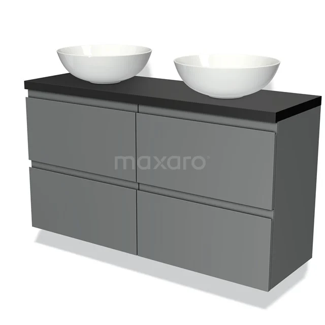 Grey Bathroom unit with vanity units with basin, modern design, matt finish, suitable for contemporary and stylish bathrooms.