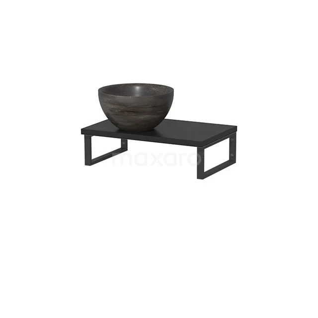 Modulo Pico Basin worktop with countertop wash basin | 41 cm Matte black Blue stone Natural stone TMK01-00399