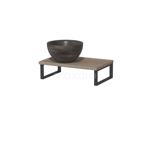 Modulo Pico Basin worktop with countertop wash basin | 41 cm Oak Blue stone Natural stone TMK01-00405