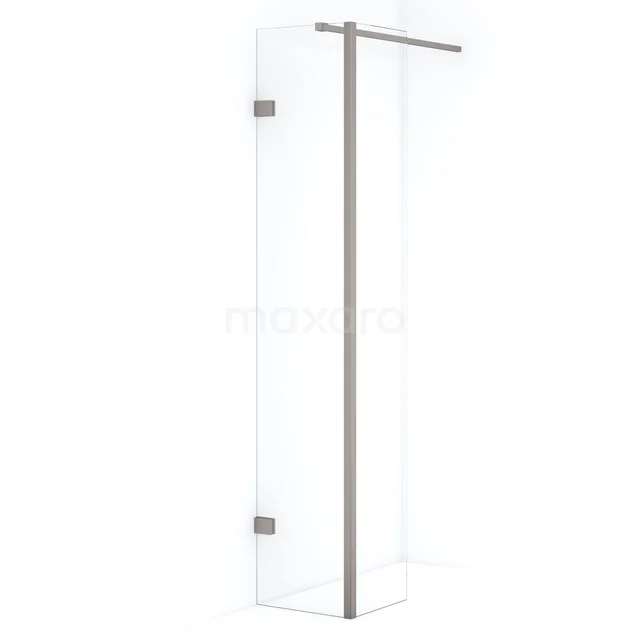 Diamond Walk-in shower | 40 cm Stainless steel Clear glass Fixed wall with side panel IDC0403120BRN
