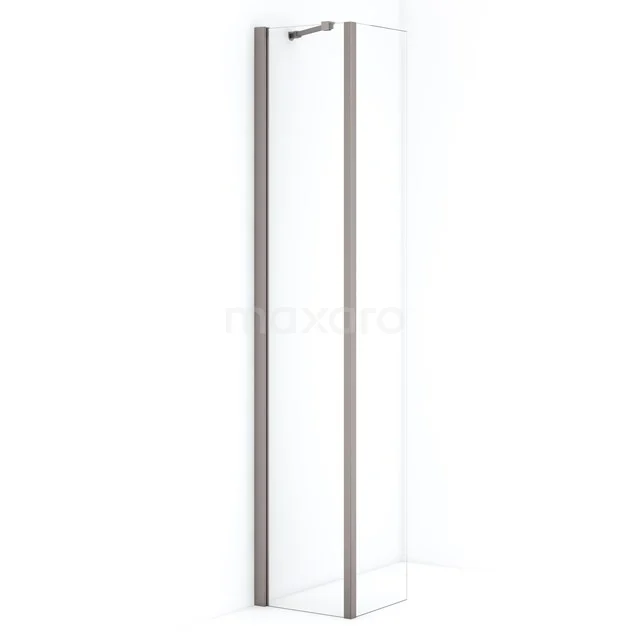 Diamond Walk-in shower | 40 cm Stainless steel Clear glass Fixed wall with side panel IDC0403210BRN