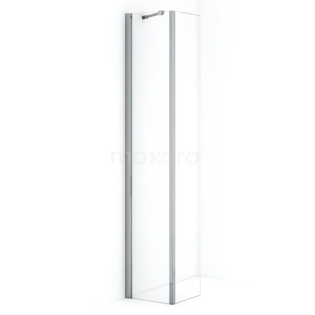 Diamond Walk-in shower | 40 cm Chrome Clear glass Fixed wall with side panel IDC0403210CN
