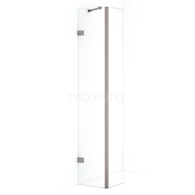 Diamond Walk-in shower | 40 cm Stainless steel Clear glass Fixed wall with side panel IDC0403220BRN