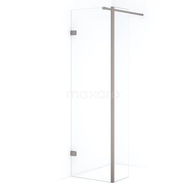 Diamond Walk-in shower | 50 cm Stainless steel Clear glass Fixed wall with side panel IDC0503120BRN