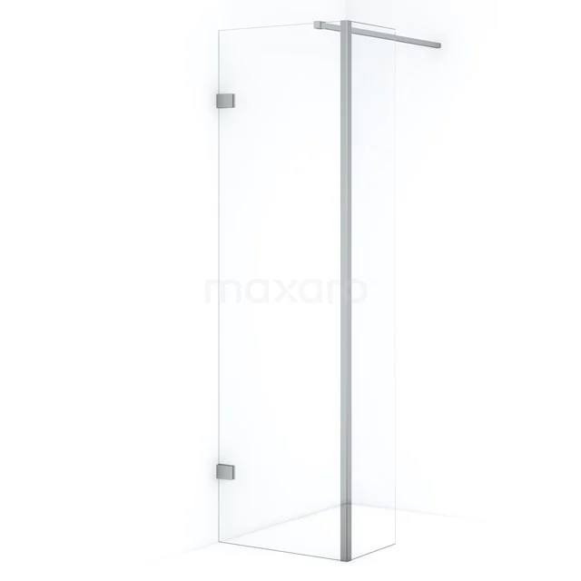 Diamond begehbare Dusche | 50 cm Chrom Feste Wand mit Seitenwand IDC0503120CN Klares Glas Duschwand mit Scharnier Tür, Eckaufstellung und Edelstahl Elementen für ein modernes Badezimmer.