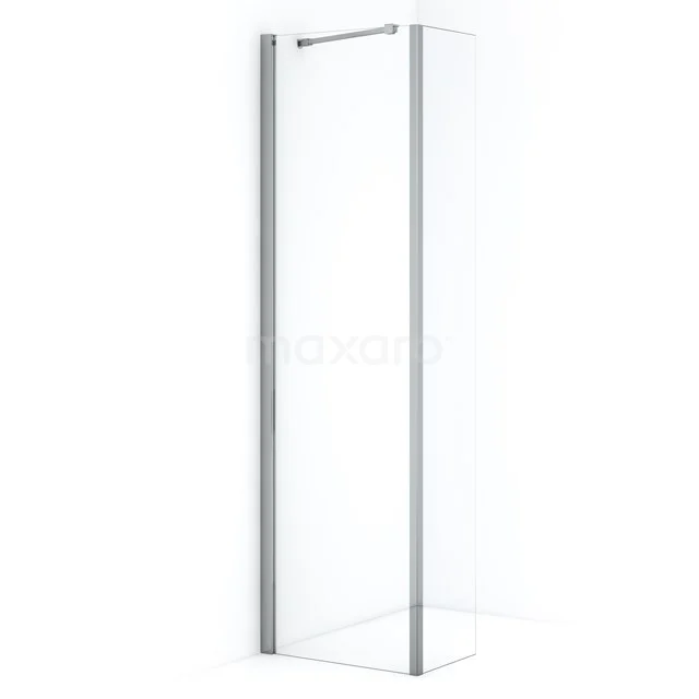 Diamond Walk-in shower | 50 cm Chrome Clear glass Fixed wall with side panel IDC0503210CN