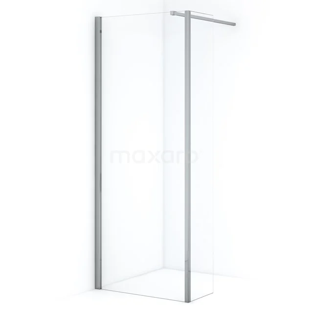 Diamond Walk-in shower | 80 cm Chrome Clear glass Fixed wall with side panel IDC0803110CN