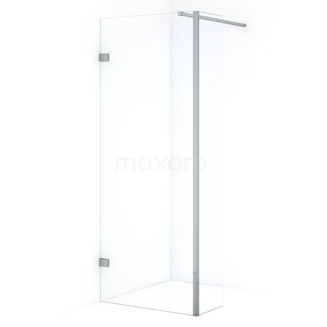 Diamond Walk-in shower | 80 cm Chrome Clear glass Fixed wall with side panel IDC0803120CN
