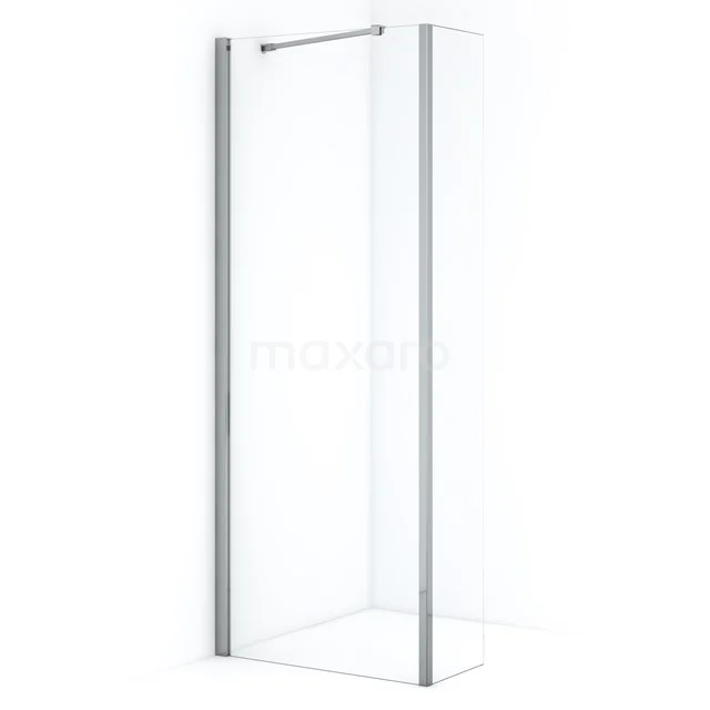 Diamond Walk-in shower | 80 cm Chrome Clear glass Fixed wall with side panel IDC0803210CN