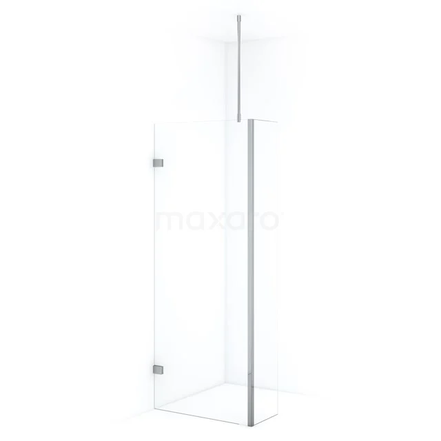 Diamond Walk-in shower | 70 cm Chrome Clear glass Fixed wall with side panel IDC0703720CN