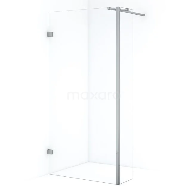 Diamond Walk-in shower | 90 cm Chrome Clear glass Fixed wall with side panel IDC0903320CN