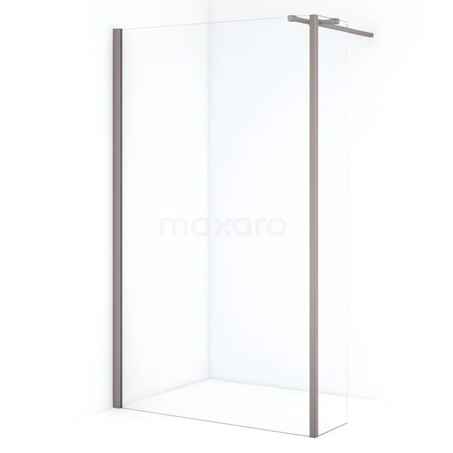 Diamond Walk-in shower | 110 cm Stainless steel Clear glass Fixed wall with side panel IDC1103310BRN