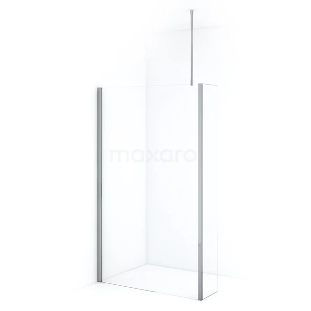 Diamond Walk-in shower | 120 cm Chrome Clear glass Fixed wall with side panel IDC1203710CN