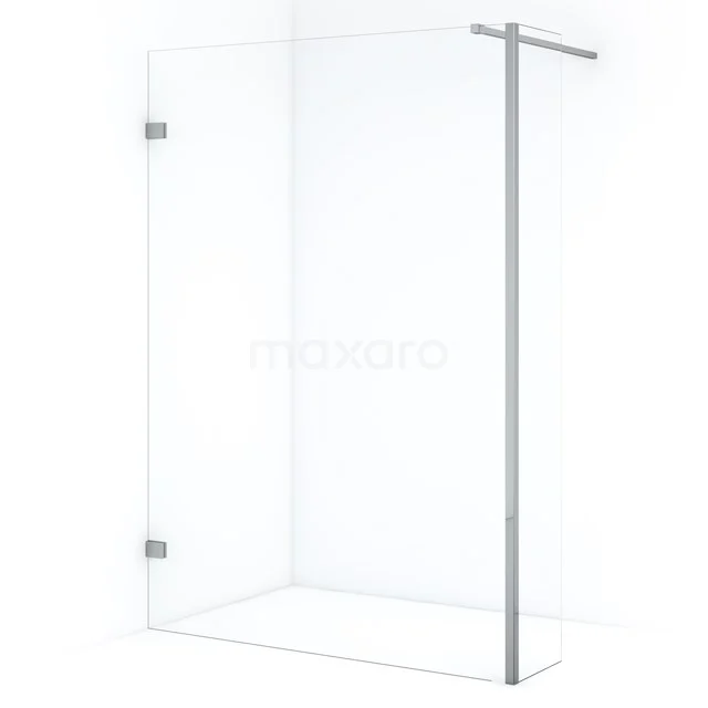 Diamond begehbare Dusche | 130 cm Chrom Feste Wand mit Seitenwand IDC1303120C Glasbegehbare Dusche mit silberfarbenem Rahmen, modernes Design und minimalistischer Stil, ideal für ein stilvolles Badezimmer.