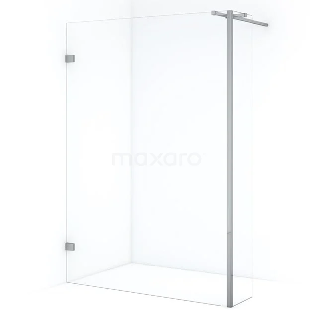 Diamond begehbare Dusche | 140 cm Chrom Feste Wand mit Seitenwand IDC1403320CN Moderne Glasduschwand mit silberfarbenem Rahmen, ideal als stilvolle Ergänzung in einem minimalistischen Badezimmer.