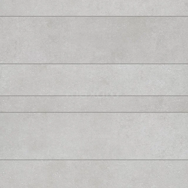 Streifenmix Capitol Bianco Uni Matt Beige Rektifiziert 501-010301 Graue keramische Badezimmerfliese mit leichter Betonoptik und subtilen horizontalen Linien, ideal für moderne Badezimmergestaltungen.