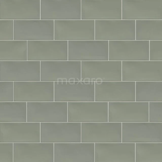 Malta Wall tile | 7.5x15cm Uni Green Shiny Hand shape 501-020103 Light green ceramic wall tile in underground tile style, ideal for a stylish and modern bathroom wall.