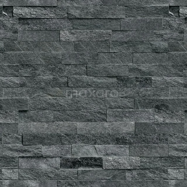 Fliesenmuster, Wandfliese, Brick Black Star 303-5006TS Graue Naturstein Wandfliese mit robustem Design, ideal für eine moderne Badezimmerwand.