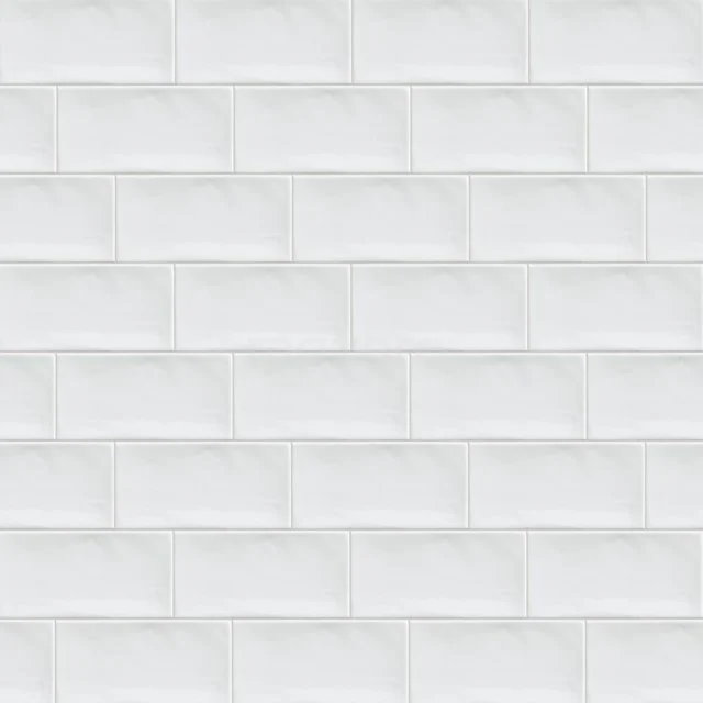 Weißer keramischer Wandfliese mit 3D-Struktur, ideal für einen modernen Badezimmerstil.