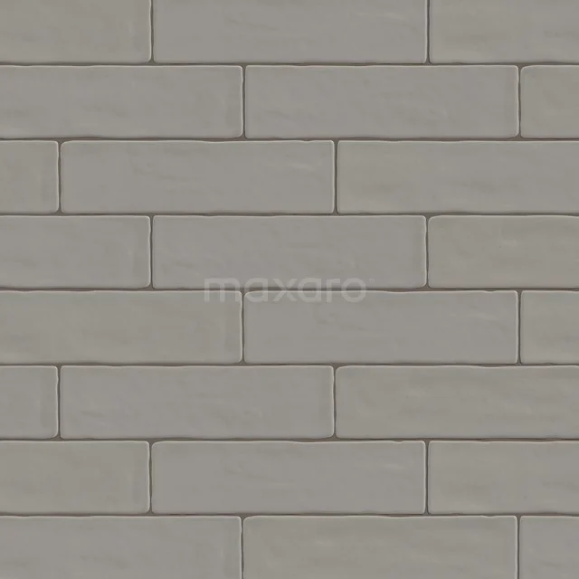 Horizon Wall tile | 7.7x28.5cm Uni Brown Matt Handshape 501-030104 Grey rectangular bathroom tile, A matte finish, ceramic material, ideal for shower screen or modern bathroom style.