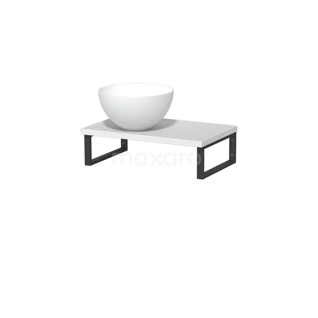 Modulo Pico Wastafelblad met waskom | 41 cm Mat wit Mat wit Solid surface TMK01-00418