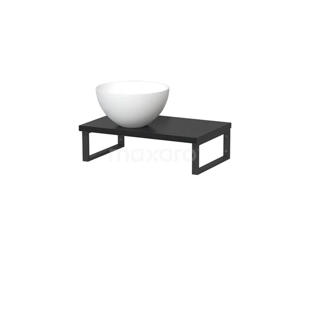 Modulo Pico Basin worktop with basin worktop | 41 cm Matte black Matte white Solid surface TMK01-00434