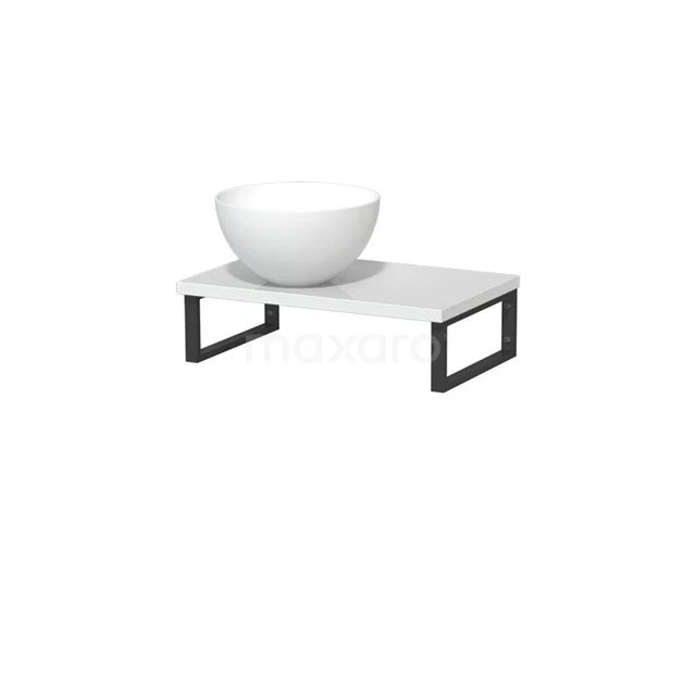 Modulo Pico Basin worktop with countertop wash basin | 41 cm High-gloss white Matte white Solid surface TMK01-00438