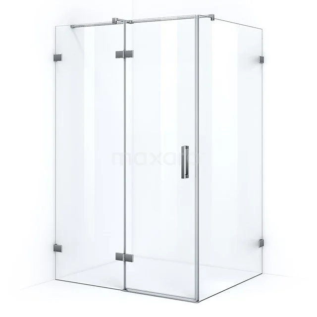 Moderne Glaskabine mit rechteckigem Design und chromatischen Akzenten, perfekt für eine stilvolle Badezimmer Einrichtung.