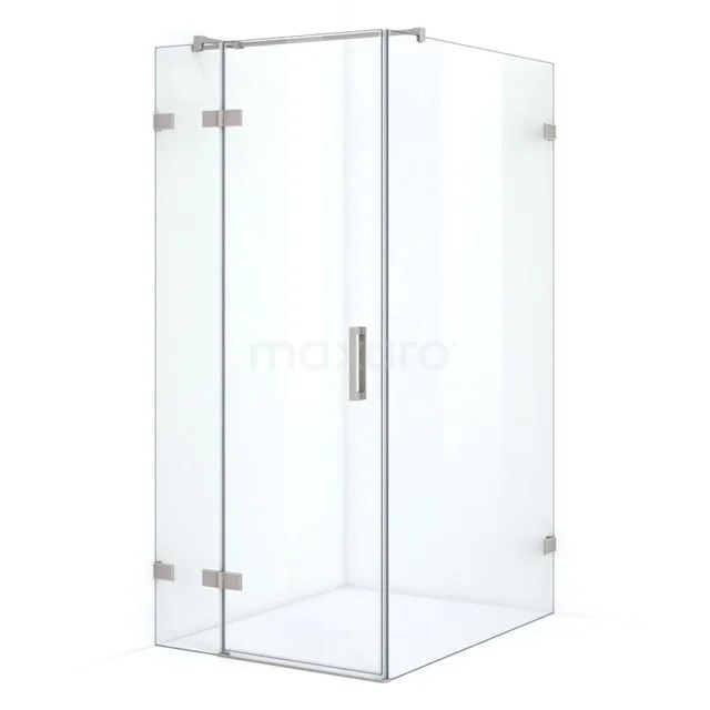 Quartz Duschkabine | 130x90 cm Edelstahl Drehtür Rechteck CQB1354310B Glaseneck-Duschkabine mit verchromten Scharnieren, schlankem Design und platzsparenden Türen, ideal für moderne Bäder.