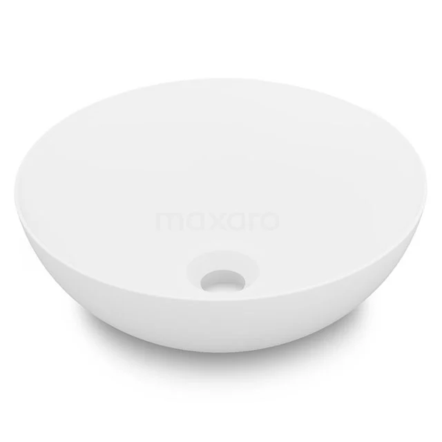 Countertop wash basin Mintra Solid surface Thin Matte White 40x14 Round M120-1031