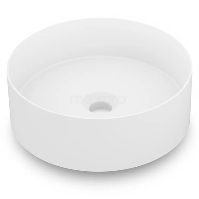 Countertop wash basin Mintra Solid surface Thin Matte White 36x12 Round M120-1081