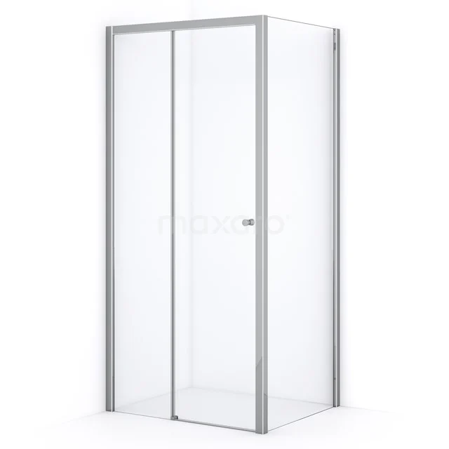 Crystal Comfort Shower enclosure | 100x80 cm Chrome Clear glass Sliding door Rectangle L1020-1008C
