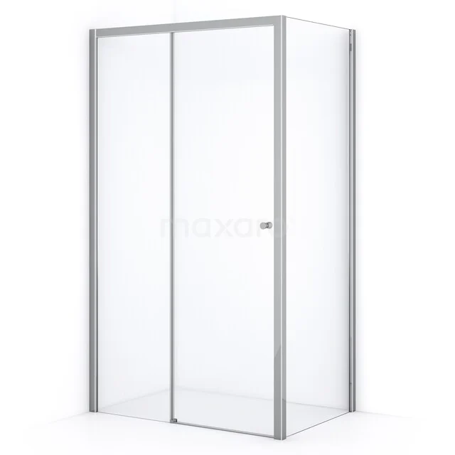 Crystal Comfort Duschkabine | 120x80 cm Chrom Schiebetür Rechteck L1020-1208C Strakke Glas Duschkabine mit Aluminium Profil, entworfen für einen modernen Badezimmerstil.