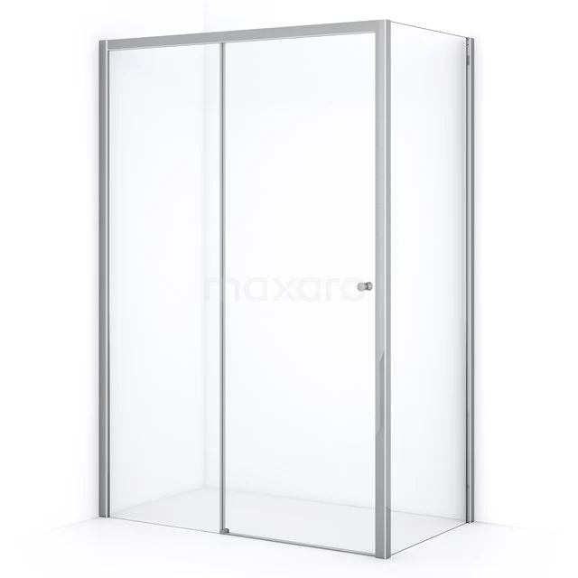Crystal Comfort Shower enclosure | 140x80 cm Chrome Clear glass Sliding door Rectangle L1020-1408C