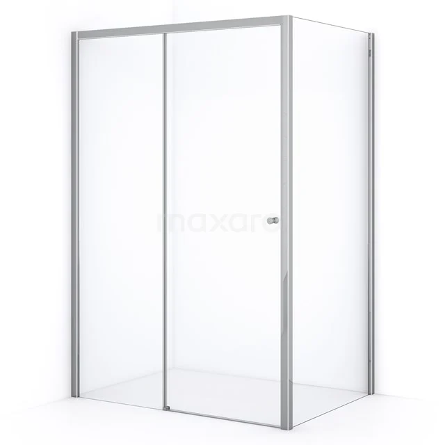Crystal Comfort Shower enclosure | 140x100 cm Chrome Clear glass Sliding door Rectangle L1020-1410C Shower enclosure rectangular, clear safety glass, aluminium profiles, suitable for modern bathrooms, series CleanLine.