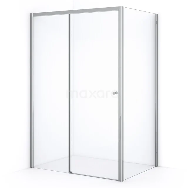 Duschkabine Crystal Comfort 140x100cm aus klarem Sicherheitsglas mit Schiebetür Chrom L1020-1410CN Duschkabine rechteckig, klares Sicherheitsglas, Aluminiumprofile, geeignet für moderne Bäder, Serie CleanLine.