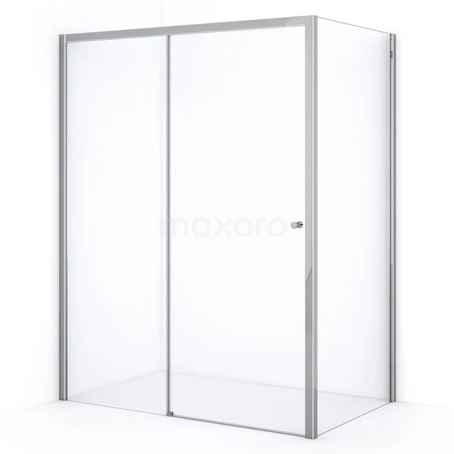 Crystal Comfort Duschkabine | 150x100 cm Chrom Schiebetür Rechteck L1020-1510CN Glasene Duschkabine mit silberfarbenem Aluminiumrahmen, schlankem Design und Schiebetür, perfekt für ein modernes Badezimmer.