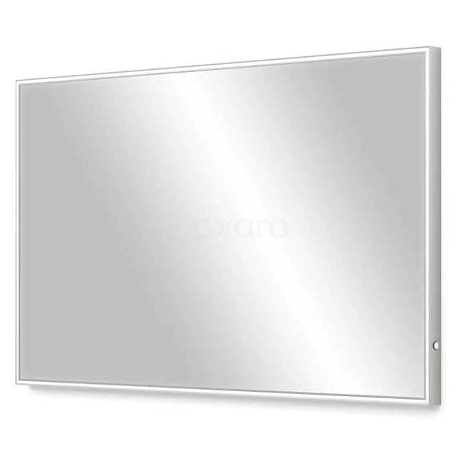 Rechteckiger Badezimmerspiegel mit Aluminiumrahmen, moderne Wandmontage. Perfekt für ein stilvolles Badezimmer.