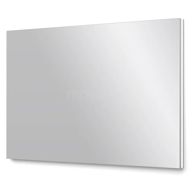 Rechteckiger Wandspiegel mit klarem Design, silberfarben, ideal als Badezimmeraccessoire für moderne Einrichtungsstile.