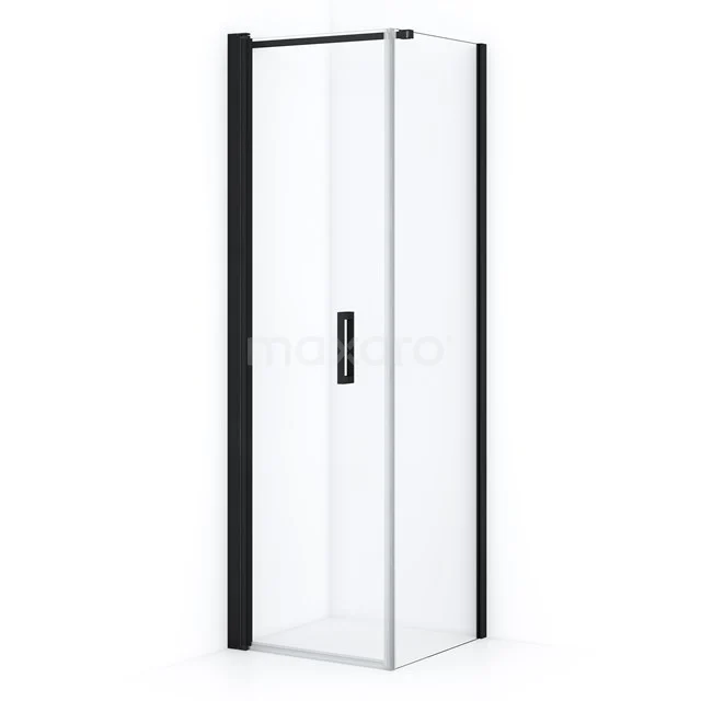 Diamond Shower enclosure | 60x50 cm Matte black Clear glass Pivot door Rectangle CDA10605110MBN