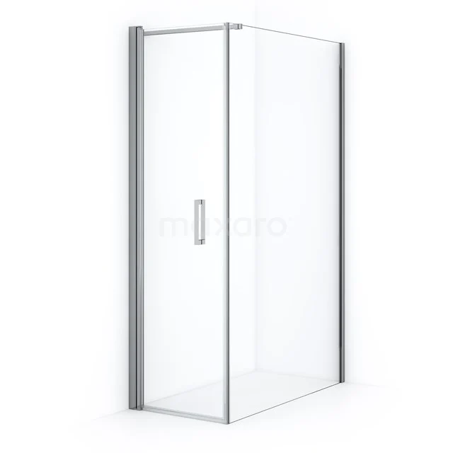 Diamond Shower enclosure | 120x60 cm Chrome Clear glass Pivot door Rectangle CDA10612110CN