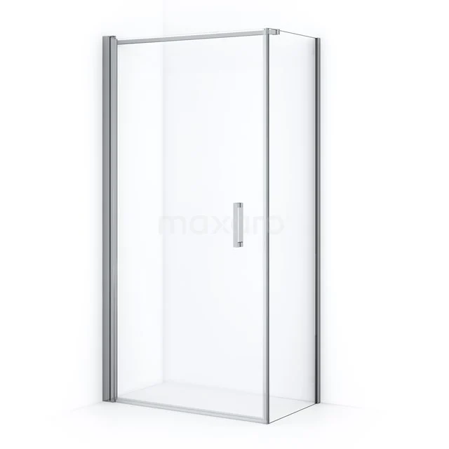 Diamond Shower enclosure | 90x60 cm Chrome Clear glass Pivot door Rectangle CDA10906110CN