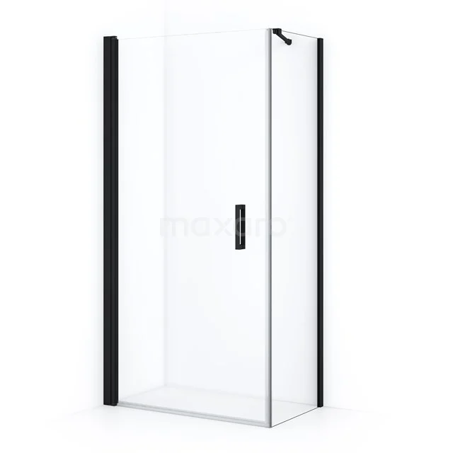 Diamond Shower enclosure | 90x60 cm Matte black Clear glass Pivot door Rectangle CDA10906210MBN