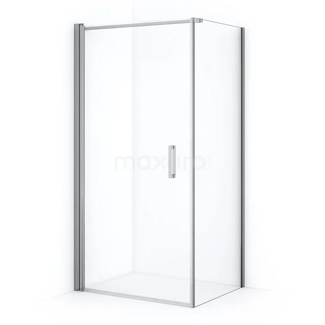 Diamond Shower cabin | 100x70 cm Chrome Clear glass Pivot door Rectangle CDA11007110C Rectangular glass shower enclosure with chrome profiles, suitable for modern bathrooms.