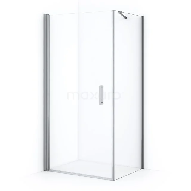 Diamond Shower enclosure | 90x80 cm Chrome Clear glass Pivot door Rectangle CDA10908210CN