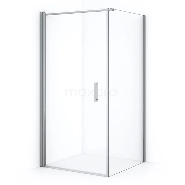 Diamond Shower enclosure | 100x100 cm Chrome Clear glass Pivot door Square CDA11010110CN