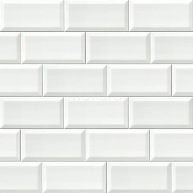 White rectangular ceramic metro wall tiles with a glossy finish, ideal for a classic bathroom style.