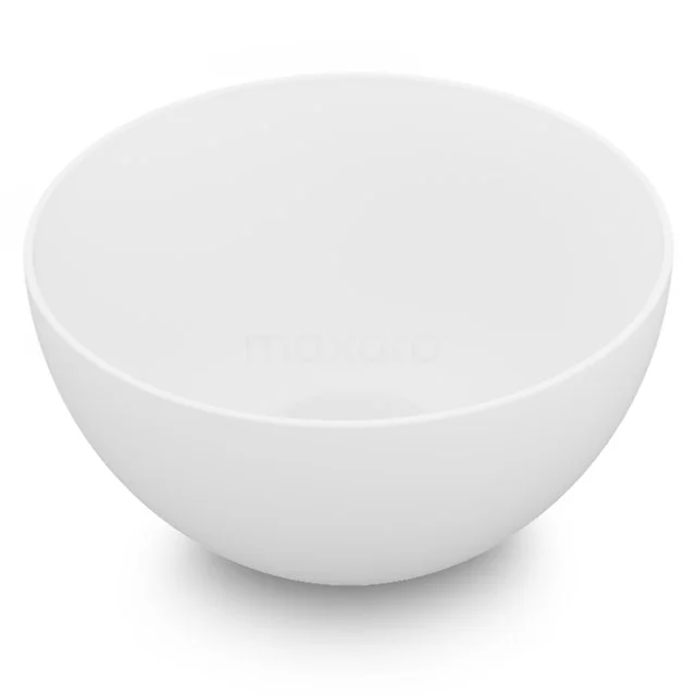 Countertop wash basin Mintra Solid surface Thin Matte White 23x12 Round M120-1091