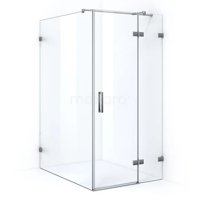 Quartz Duschkabine | 140x90 cm Chrom Drehtür Rechteck CQB1463320C Glas Duschkabine mit Eckeinstieg, Klarglas und Edelstahl Scharniere, ideal als stilvolle Badezimmerlösung.